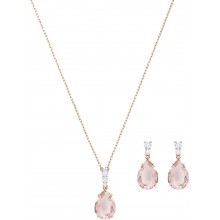 SWAROVSKI Women's Vintage Tear Drop Necklace & Earrings 2 Piece Set Crystal Jewelry Collection