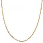 Italy Jewelery 14K Gold Necklace-2.4MM Vallentino Chain Fancy Necklace - Made In Italy 16"-26"