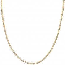 Italy Jewelery 14K Gold Necklace-2.4MM Vallentino Chain Fancy Necklace - Made In Italy 16"-26"