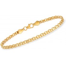 Ross-Simons Italian 14kt Yellow Gold Bismark-Link Bracelet