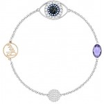 Swarovski Women's Symbols Evil Eye, Flower, Feather, Moon, Heart, Lucky Charm, Faith, Dragonfly Crystal Bracelet Collection